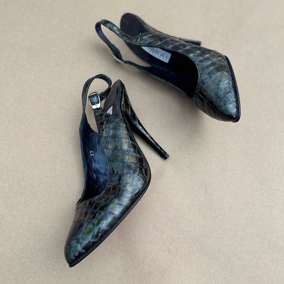 Veronica’s Switzerland M JewelTone Croc-Embossed Women's Shoes - Picture 5 of 8